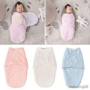 Sacchi a pelo Sacco per neonati Avvolgere per neonato Swaddle Soft per 0-2 Infant Boy Girl Sleep Blanket R230614