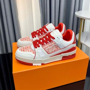 Tênis raso Designer virgil trainer sapatos casuais jeans lona couro abloh branco verde vermelho azul sobreposição de letras moda plataforma masculino tênis baixo feminino 06