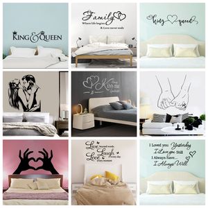 New Arrival Lover Quotes Wall Stickers Vinyl Wallpaper For Bedroom Decor Decals Sweet Home Phrase Sticker pegatinas de pared
