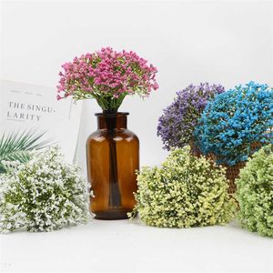 Сухоцветы 12 шт., белые искусственные гипсофила, свадебные цветочные букеты, детское дыхание, искусственный цветок, украшение дома для стола