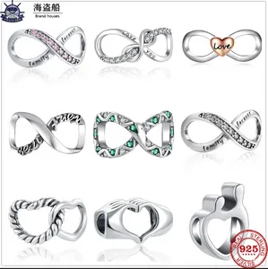 For pandora charms authentic 925 silver beads Dangle New Infinity family forever Love You Best Friend Bead