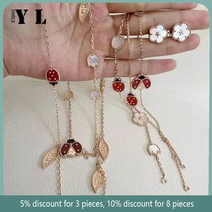 Wedding Jewelry Sets Fashion Trend European brand Rose Gold Bracelet Flowers Lucky Spring Luxury Jewelry Set Women 230613