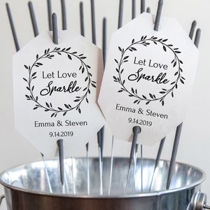 Outros artigos para festas de eventos 100 peças etiquetas brilhantes/brilhantes etiquetas personalizadas para fogos de artifício de casamento Let Love Sparkle 230613