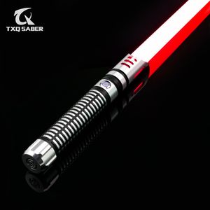 Lamps Shades TXQSABER Neo Pixel Heavy Dueling RGB Lightsaber Metal Hilt Smooth Swing Christmas Cosplay Jedi Luminous Laser Swords Kids Toys 230613
