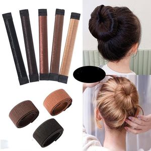 Hair Bun Maker Lady Girl Accessories Sweet French Dish Made Band Ball Twist Magic DIY Tool Synthetic Donuts Bud Head 230614