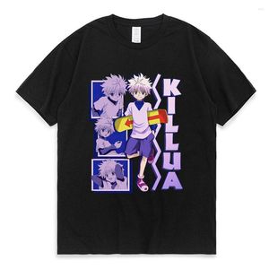 Мужские рубашки T harajuku anime x tshirt hxh killua Zoldyck футболка мужчины женщины летняя повседневная хлопковая футболка хисока