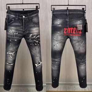 Italian fashion European and American men's casual jeans high-end washed hand polished quality optimized 98861