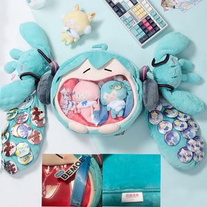 Backpacks InStock Official Anime Miku Itabag Vocaloid Cosplay Ita Bag Plush Backpack Women DIY School Student Men Velvet Shoulder 230613