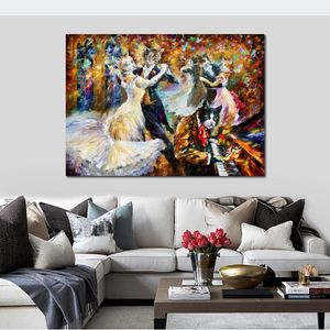 Colorful Textured Canvas Art Danceball of Cats Hand Painted Abstract Animal Portrait Artwork High Quality