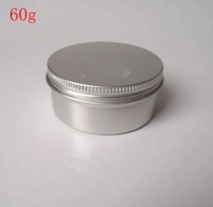 tomada de fábrica 50 x 60g frasco de alumínio, frasco de metal para creme em pó gel use 2 oz frascos de cosméticos recipiente de alumínio