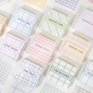 200pcs Cute Lattice Notepad Kawaii Things For School Stationery Supplies Memo Pad Office Accessories 80mm