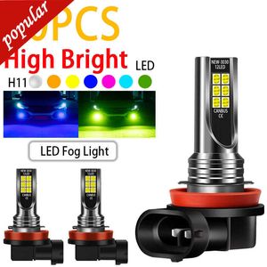 Novo Desconto 50 Pcs Carro H11 H8 H16JP Alta Qualidade 3030 LED Faróis de Nevoeiro Frontais Luzes Lâmpada Branco Gelo Azul Amarelo Dourado Verde Limão DC12V