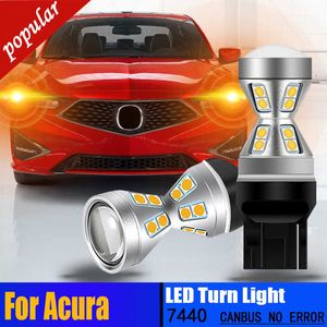 Yeni 2pcs WY21W 7440 7441 CANBUS HATA HATA HAYAL HEPYER Flash LED Sinyal Işık yanıp sönen ampuller Acura Ilx A-Spec için Sarı Amber Lamba