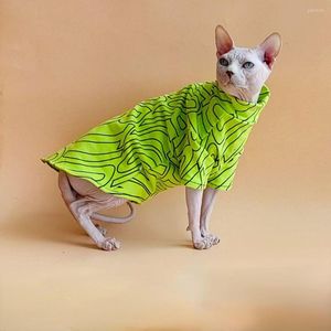 Kostiumy kota Ubrania Sphynx Summer Kittens kombinezon dla Sfinx Cats Drukuj z kapturem Bezpieczne kostium devon koszulka