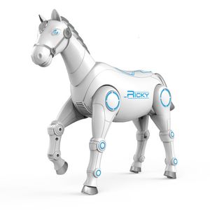 Electricrc Animals RC Smart Robot Horse Interactive Pilot Control Animal Inteligentne dialog Śpiesz Dance Sound Control Pet Electronic Music Toys 230613