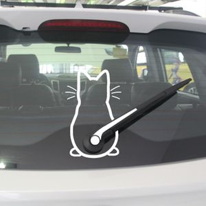 Cute Kitty Cat Car Parabrezza Tergicristallo Vinyl Art Sticker Decor Lovely Animal Dog Mural Art Decal per la decorazione del laptop del finestrino dell'auto