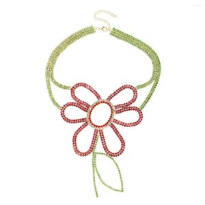 Pendant Necklaces Dvacaman Women Large Flower Necklace Colored Bright Daisy Shaped Decorative Metal Beautiful Jewelry Spring