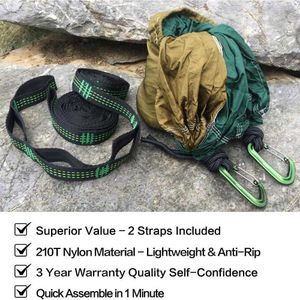 Hammocks Solid Color Hammock for Camping Survival travel with tree straps carabiners outdoor furniture