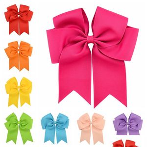 Accessori per capelli 6Inch Ragazze Bambini Nastro in grosgrain Big Bowknot Clip Toddler Large Boutique Cheer Bow Bambini Barrettes Forcine Dro Dhita