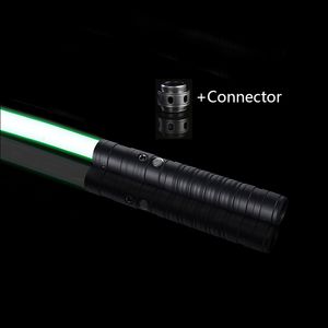 Lamps Shades Lightsaber RGB 14 Colors Metal Handle Double edged Change Heavy Dueling Sound Two In One Light Saber Cosplay Stage Props Toys 230613
