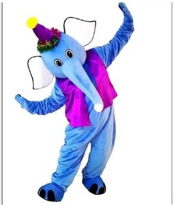 Högkvalitativ cirkus Clown Elephant Mascot Costumes For Adults Circus Christmas Halloween Outfit Fancy Dress Suit