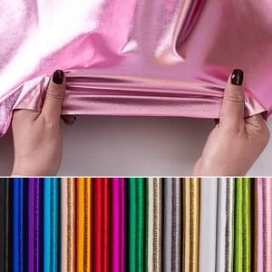 Tessuto Spandex ad alta elasticità Tessuto abbronzante Paillettes Tinta unita Elasticità su quattro lati per cucire Costumi di scena per metri 230613