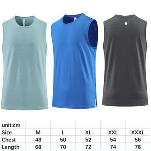 LL-0605 Men's Yoga Outfit Gym Vest Clothing Summer Exercise & Fitness Wear Sportwear Running Sleeveless Shirts Tops Fast Dry Breathable