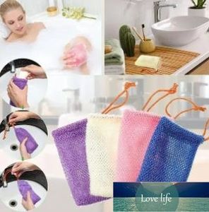 Top Exfoliating Saver Pouch per doccia Body Massage Scrubber Natural Organic Ramie Portasapone Borsa Pocket Loofah Bath Spa Bubble Foam con coulisse