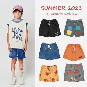 반바지 2023 Bobo Summer Boys 'Casual Western Style Thin Cartoon Sports Jeans Children's 230614