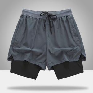 Luu Pants Tracksuit Sports Shorts Trzyczęściowe spodnie Męskie Fałszę dwa cienkie letnie oddychające oddychające trening Fitness Szybki sucha bieganie trzyczęściowe spodnie