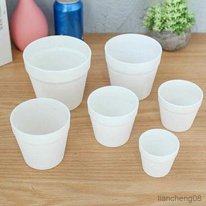 Plantadores Vasos de flores Plástico Cor Branca Forma de Cilindro Plantio Anti-Deformação Reciclável Cestas de Berçário Para Gramado R230614