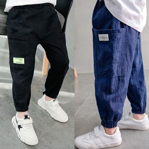 Trousers Childrens Pants Cotton Linen Autumn Boys Sports 28 Years Old Antimosquito Baby Korean Casual 230613