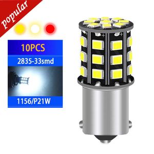 Yeni 10pcs 1156 BA15S P21W LED Araba Kuyruk Ters Ampuller Kırmızı Durdurma Fren Lambaları Sarı Dönüş Sinyali Işık Gündüz Çalışma Sinyal Işıkları Drl