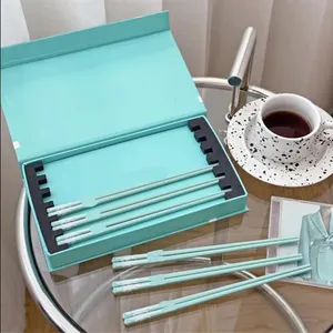 Luxury designer Anti Slip Dinnerware Chopstick Classic T Brand Ceramic chopsticks for Household Use Mold Proof Moisture-proof D2306145S