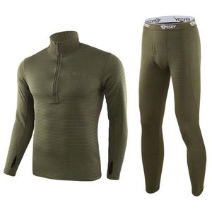 Mężczyzn Tactic Shirt Spodnie trening bielizny termiczne Outdoor Sportswear Elastic Szybkie suszenie garnitur długi rękaw długie spodnie 45284R