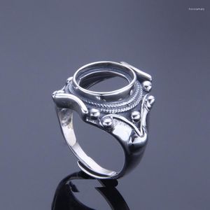 Cluster Ringe 11 13mm 925 STERLING SILBER Männer Semi Mount Basen Rohlinge Basis Blank Pad Ring Einstellung Hochzeit Schmuck Erkenntnisse DIY A4971