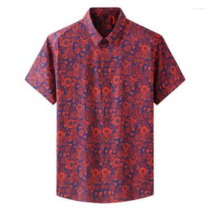 Erkekler Sıradan Gömlek Erkek Gömlek Sosyal Erkek Bluz Hawaii Kısa Kollu Hırka Bluzlar ve Elastikiyet için Lüks Buton Up Lüks Gevşek Erkekler