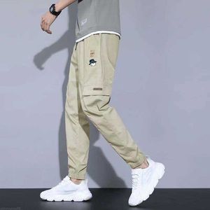 Calça masculina masculina usa calça de moletom de verão para homens Malbon Golf fino colorido de rua sólida, babador solto calças retas em geral roupas de trabalho