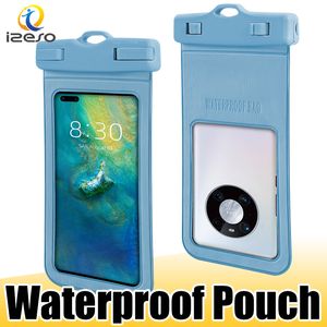 Universelle wasserdichte Telefonbeutel Großgröße Vollbeschichteter Mobiltelefone Wasserbeständiges Gehäuse für iPhone 15 14 plus 13 12 Pro Max Samsung S23 Ultra Izeso