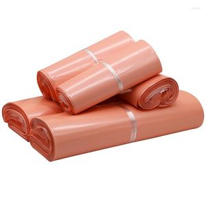 Подарочная упакованная упаковка розовые розовые почтовые пакеты с полиэтиленовым пакетом упаковки для бизнеса для бизнеса