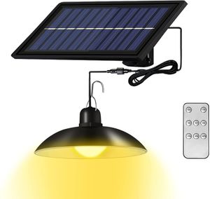 Outdoor Solar Anhänger Licht, IP65 wasserdichte Outdoor -LED -Schuppenlicht mit 5m Kabel für Garten Innenhof Scheunen Balkon Korridor Pavillon