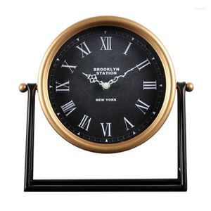 Relógios de mesa Relógios de mesa Ornamentos decorativos silenciosos Artesanato para festas A0KF