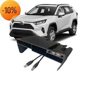 Wholesale For Toyota RAV4 2019 2020 2021 Center Console Storage Box Organizer Tray USB Port Charger Tray Interior Accessories