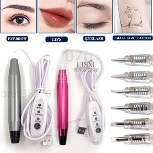 Tattoo Machine est Professional Dermograph Pen Contour Beauty Gun for PMU Permanent Eyebrow Lip with Cartridge Needles 230614