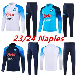 23/24 Napoli TrackSuit camisa de futebol kit de futebol 2023 SSC Naples AE7 D10S Hommes traje de treino formação tuta Chandal Squitude Jogging