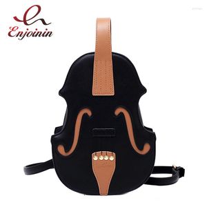 Shoulder Bags 3 Colors Vintage Violin Design Bag Crossbody For Women Purses And Handbags Pu Leather Trendy Designer