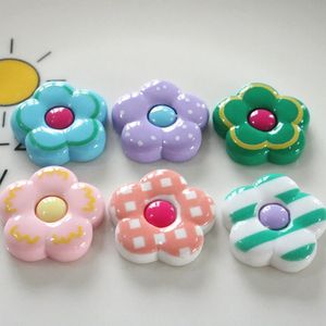 Dekorative Objekte Figuren Blume Blüte Harz Dekoration Handwerk Kawaii Flatback Cabochon Scrapbook DIY Zubehör Knöpfe Großhandel 230614