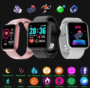 Y68 D20 Smartwatch Fitness Bilezik Kan Basıncı Kalp Hızı Monitör Pedometre Kardiyo Bilezik Erkekler Kadınlar IOS için Akıllı İzle #012