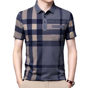 Mens Polos Summer Polos Homme Men Polo Shirt Högkvalitativa varumärkeströjor Korta ärmficka Casual Men kläder Topp 230614