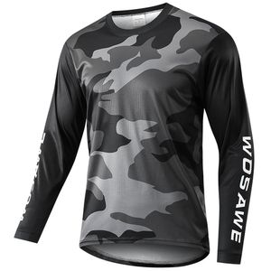 Camisa de ciclismo downhill masculina manga longa camisa de corrida MTB mountain bike camisa roupas de ciclismo
